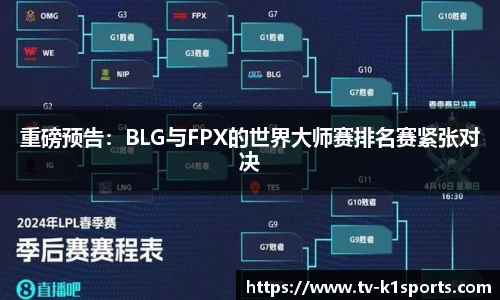 重磅预告：BLG与FPX的世界大师赛排名赛紧张对决