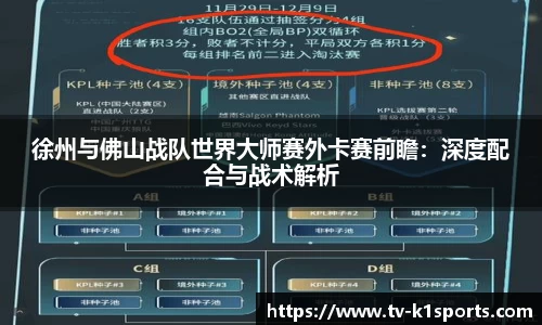 徐州与佛山战队世界大师赛外卡赛前瞻：深度配合与战术解析